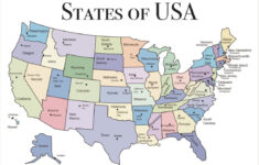 Gloss Lamination To Front Poster Educational Learning Aid Geography Usa  Kids School Map States 50 America Wall Print Graphic - Etsy.de pertaining to USA Map Homeschool Image Printable