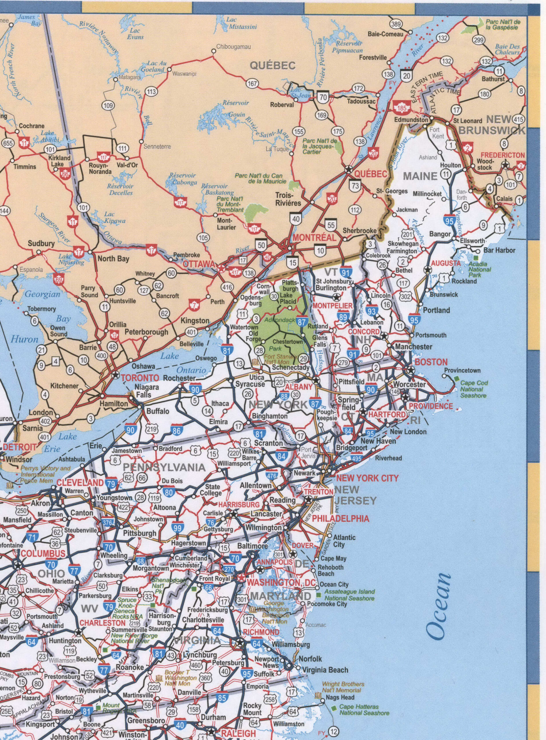 Google Maps Rand Mcnally New England Road Map - Easy-Read Folded with regard to Map Of New England States Usa Printable
