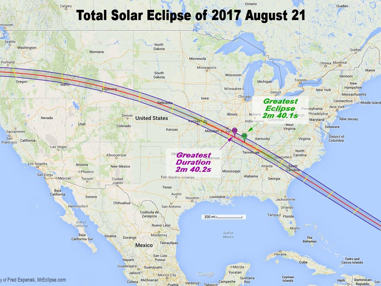 How Long Will The 2017 Solar Eclipse Last? Depends Where You regarding Printable USA Map with Solar Eclipse
