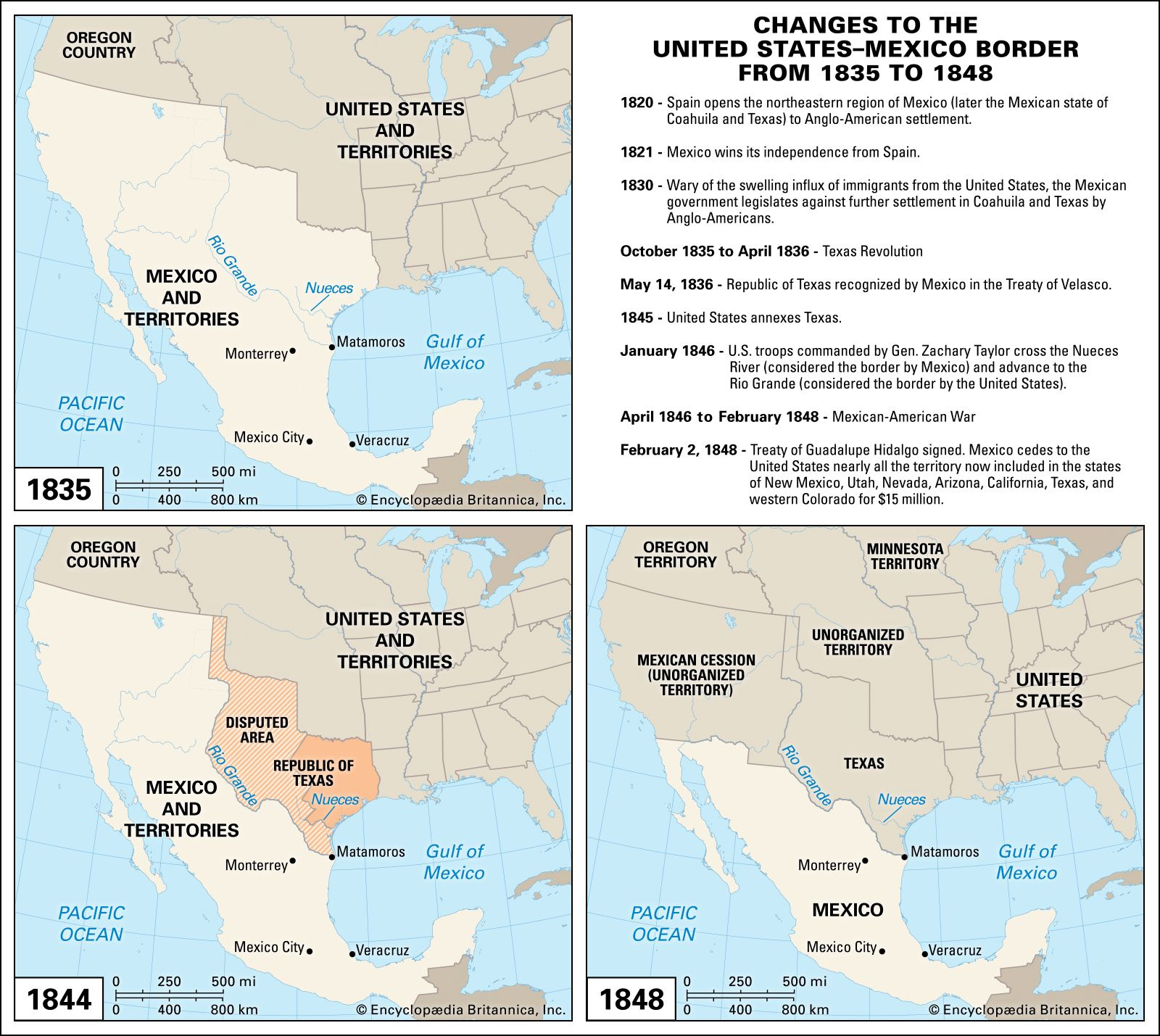 How The Border Between The United States And Mexico Was with Printable Map of USA and Mexico Border