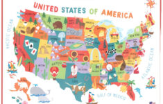 Illustrated Kids United States Map | Swiftmaps | Online Maps Store regarding USA Map Printable Kids
