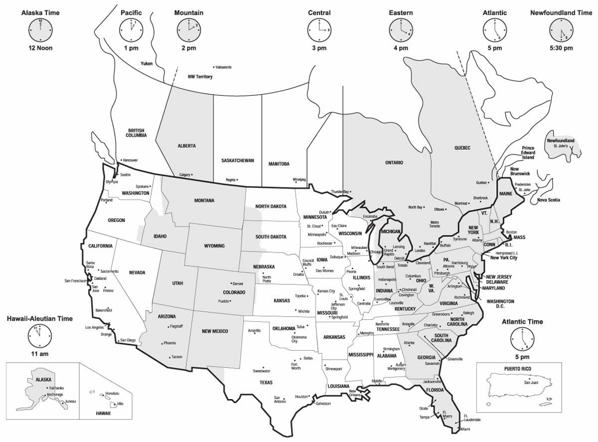 Image Result For Printable Map Of The Usa With State Names inside Time Zone Map Usa Black And White Printable