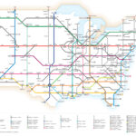 Infographic: U.s. Interstate Highways, As A Transit Map Pertaining To USA Interstate Highway Map