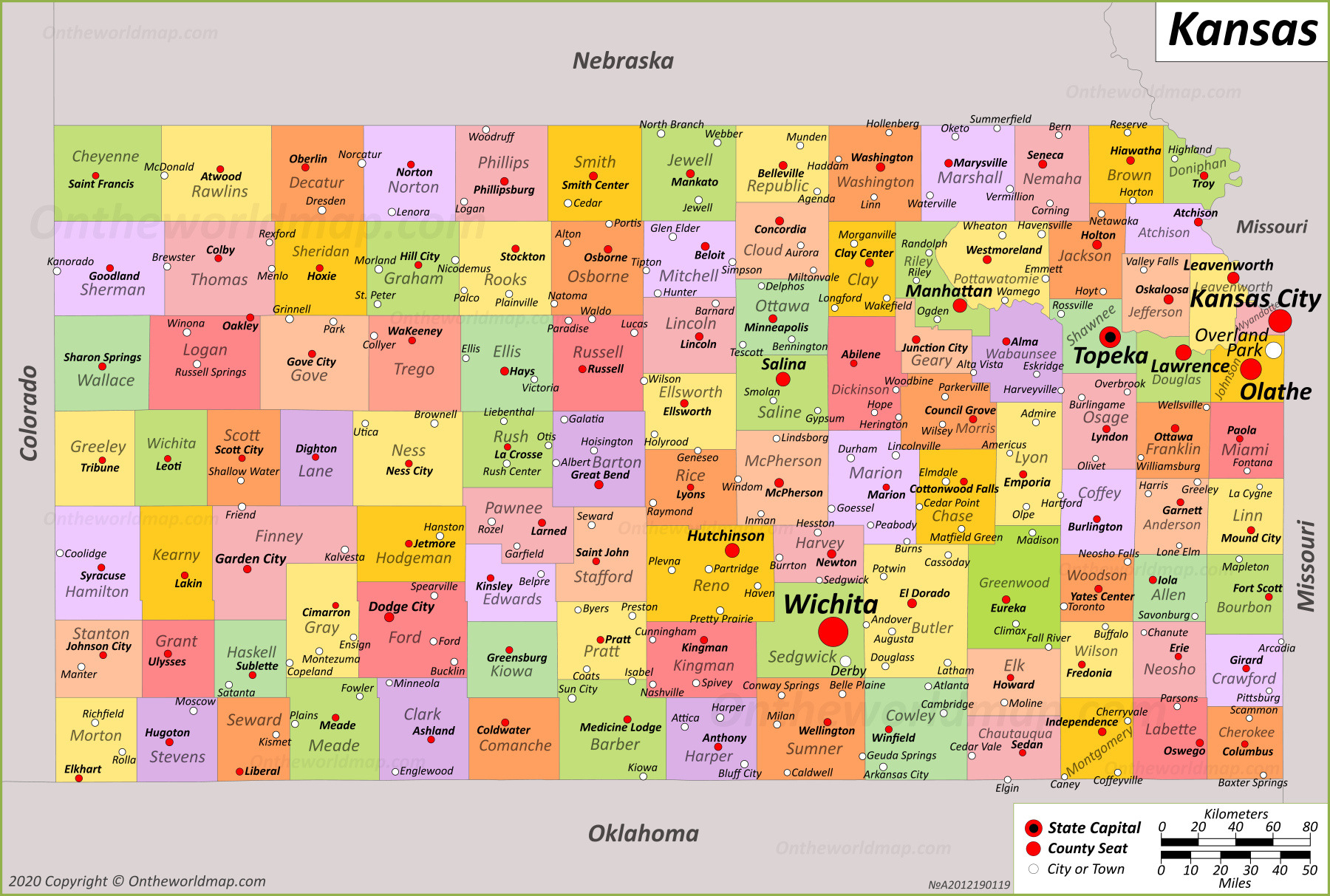 Kansas State Map | Usa | Maps Of Kansas (Ks) pertaining to Printable Map Of Kansas Usa