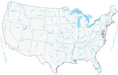 Lakes And Rivers Map Of The United States - Gis Geography intended for USA Map with Surrounding Bodies of Water