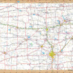 Large Detailed Map Of Kansas With Cities And Towns   Ontheworldmap Throughout Printable Map Of Kansas USA