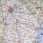 Large Detailed Roads And Highways Map Of Georgia State With All Pertaining To Printable Map Of Georgia Usa