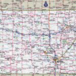 Large Detailed Roads And Highways Map Of Kansas State With Cities Within Printable Map Of Kansas Usa