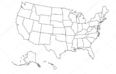 Leere Umrisskarte Der Usa Stock-Vektorbild Von ©Pyty 96973178 for Printable Blank Map Of Usa