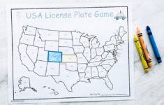 License Plate Game- Printable Road Trip Game For Kids - Fox Farm Home pertaining to Printable Usa Map For The License Plate Game