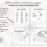 License Plate Game Printable   Usa Und Kanada, Road Trip Spiele With Printable USA Map For The License Plate Game