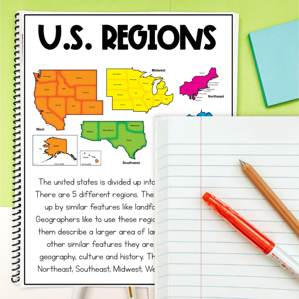 Low-Prep 5 Regions Of The United States: Activities - Priceless intended for Printable Usa 5 Regions Map