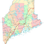 Maine Printable Map In Printable Map Of Maine USA