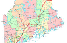 Maine Printable Map in Printable Map of Maine USA