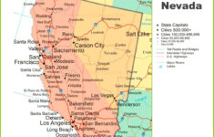 Map Of California And Nevada - Ontheworldmap within Printable Map Of West Coast Usa