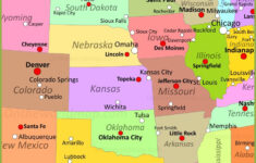 Map Of Central United States - Ontheworldmap with regard to Printable Map Of Central Usa With States And Cities