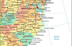 Map Of East Coast Of The United States within Printable Map East Coast USA