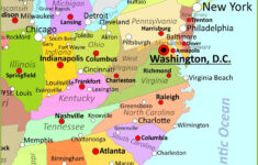 Map Of Eastern United States - Ontheworldmap pertaining to Map of Eastern USA and Washington Dc Free Printable