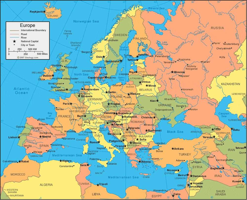 Map Of Europe To Print (Free And In High Quality) throughout Large Printable Usa And Europe Map