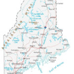 Map Of Maine   Cities And Roads   Gis Geography Intended For Printable Map Of Maine USA