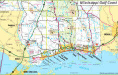 Map Of Mississippi Gulf Coast - Ontheworldmap in Gulf Coast Usa Map With Highways And Cities