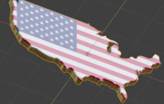 Map Of Most Popular Countries Land Border With Flag 3D Model $190 pertaining to 3D Printable Usa Map With Flag