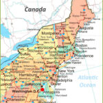 Map Of Northeastern United States   Ontheworldmap Pertaining To Printable Map Of Northeast USA With States And Cities
