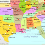 Map Of Southern United States   Ontheworldmap Pertaining To Free Printable Map Of Southern USA