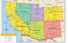 Map Of Southwest Usa - Map Southwest Usa (Northern America - Americas) in Southwestern USA Printable Map