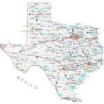 Map Of Texas   Cities And Roads   Gis Geography In Map Of Texas Usa Printable