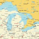 Map Of The Great Lakes Of North America   Gis Geography In Printable Usa Map With Capitals And With Great Lakes