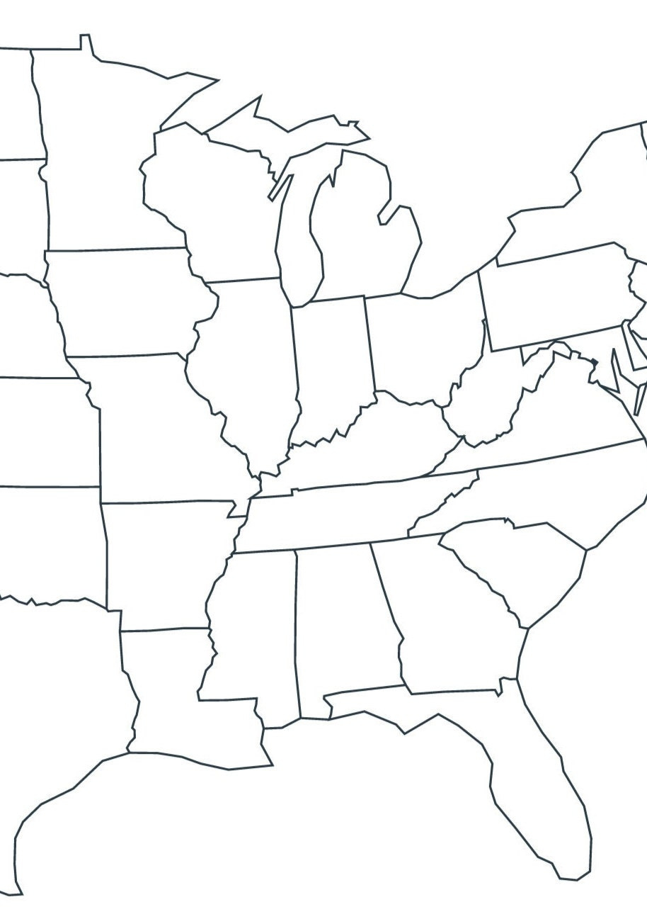 Map Of The United States, Map Of The Usa, Blank Map Of North intended for Printable East Coast Map of USA