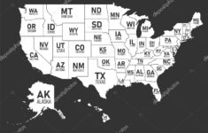 Map Of United States Of America With State Names And Abbreviations throughout Printable Usa Map With Abbreviations
