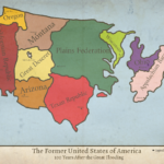 Map Of Us After The Sea Levels Rise To About 200 Meters Above With Regard To Edgar Cayce Flood Map USA