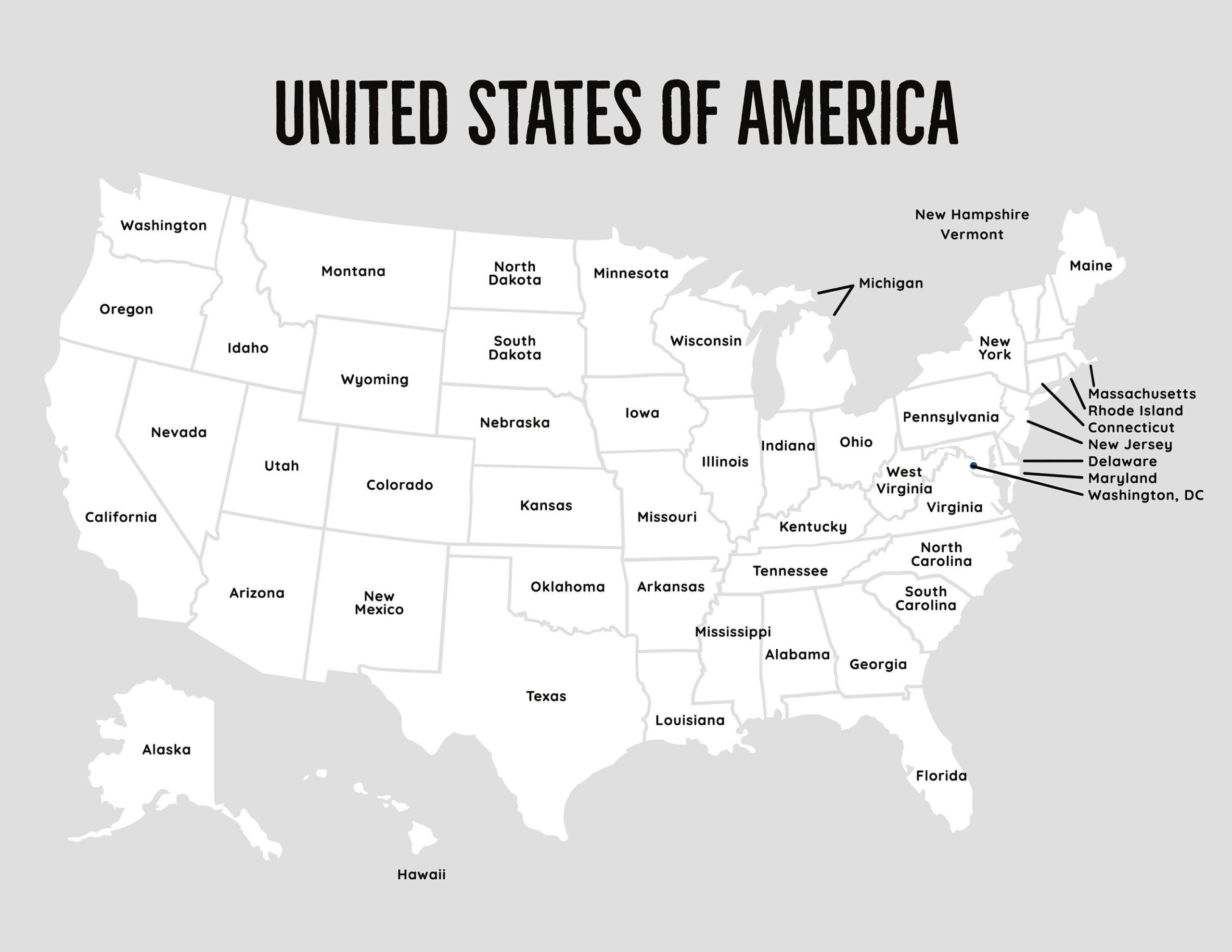 Map Of Usa Map With States, Black And White Usa Map With 50 States with Usa Map Black And White Printable Territories