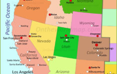 Map Of Western United States - Ontheworldmap inside Printable Map of Wesrern USA