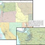 New Detailed Wall Map Pacific Northwest Usa Laminated Inside Printable Map Of Northwest USA