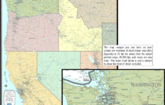 New Detailed Wall Map Pacific Northwest Usa Laminated inside Printable Map of Northwest USA