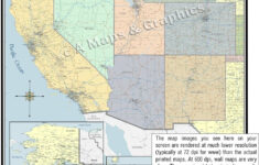 New Detailed Wall Map Western Usa Laminated within Printable Map of West Coast USA