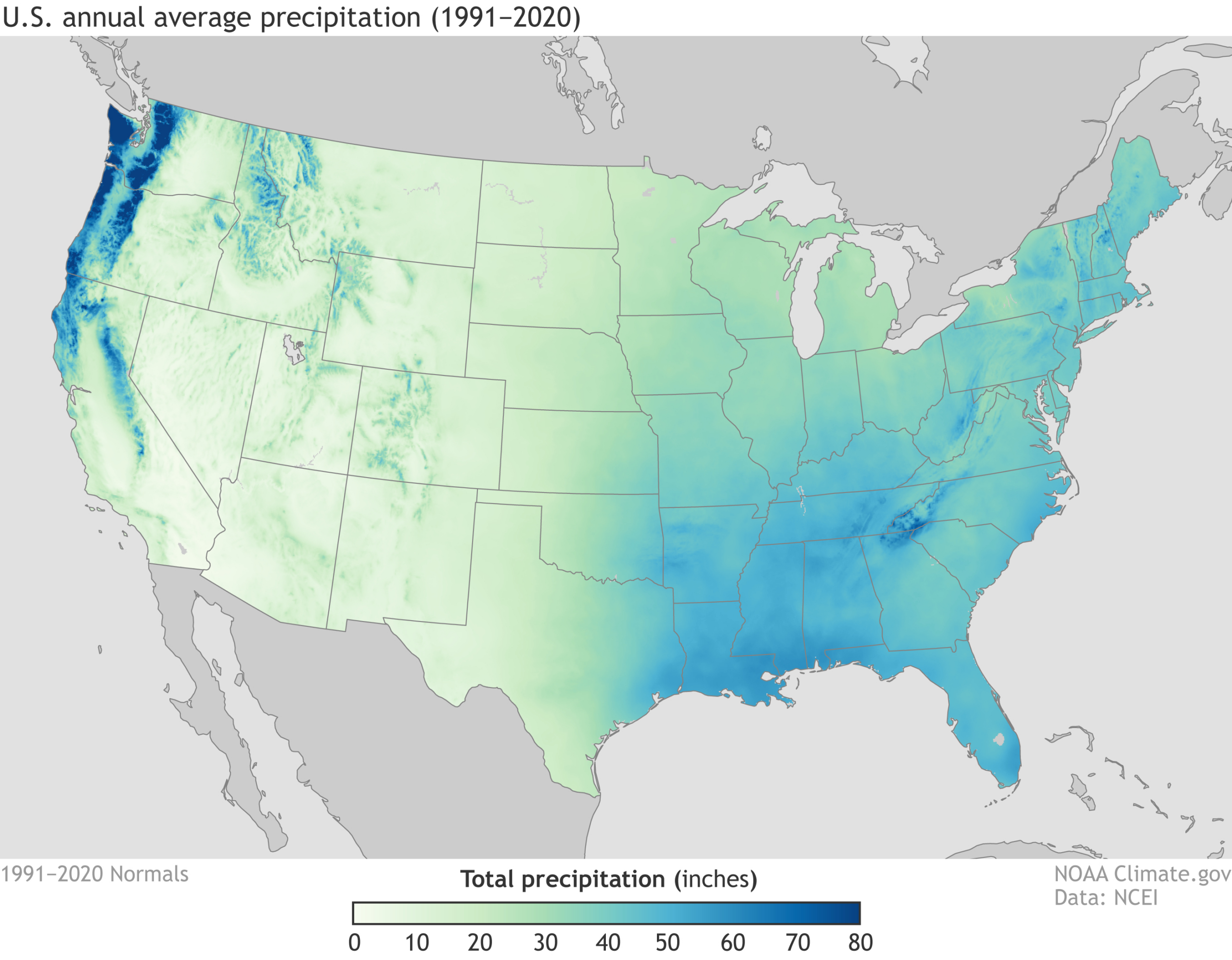 New Maps Of Annual Average Temperature And Precipitation From The with Climate Map Usa Printable