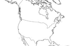 North America Blank Map, North America Outline Map for Printable Map of USA and Mexico Border