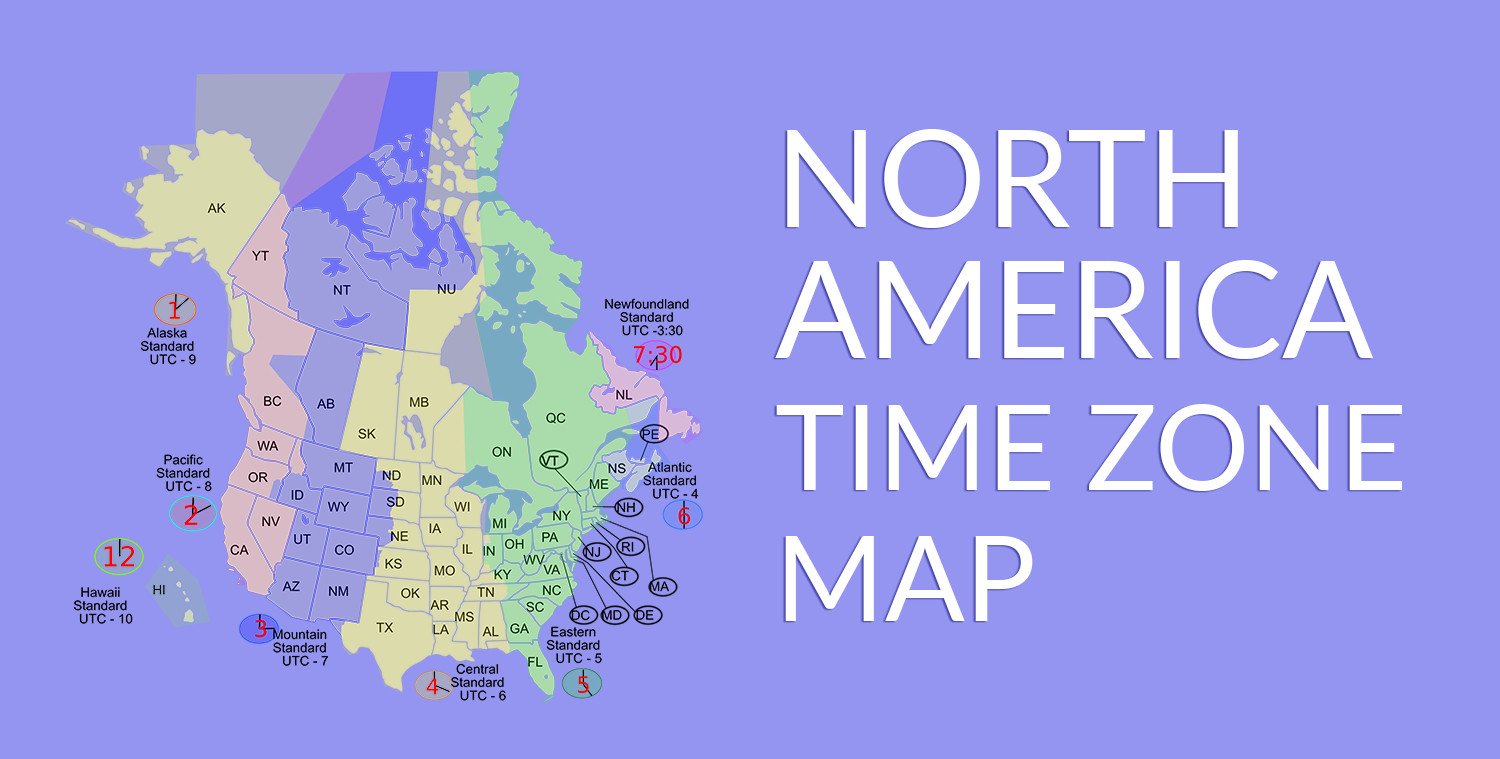 North America Time Zone Map - Gis Geography intended for Printable Time Zone Map USA and Canada