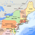 Northeastern Us Maps For Printable Map Of New England USA With Cities