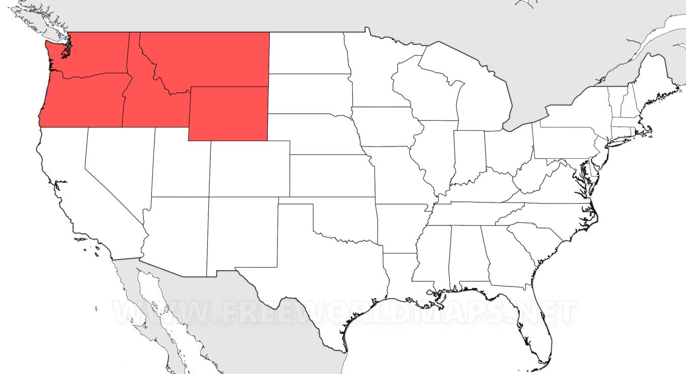 Northwestern Us Maps within Printable Map Of Northwest Usa