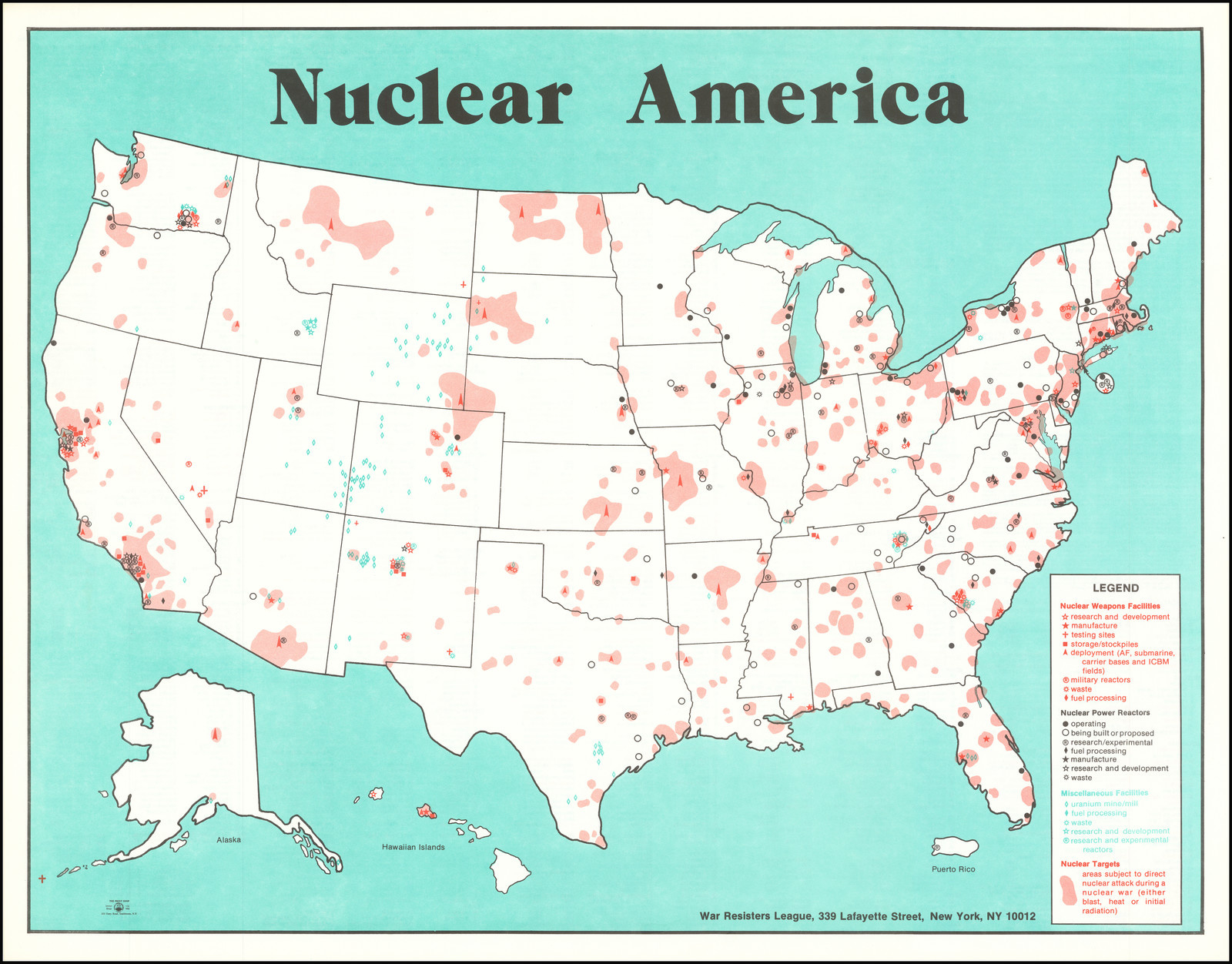 Nuclear America - Barry Lawrence Ruderman Antique Maps Inc. pertaining to Printable USA Nuclear Target Map