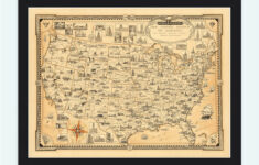 Old Map Of United States Of America 1935 Vintage Map Wall Map for Usa Map Vintage Printable