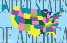 Pattern For United States Montessori Map - Interactive Usa Activity For  Felt Or Paper, 3X5 Ft. Printable - Buy A Craft, Feed A Baby pertaining to Printable 3X5 Map Of Usa