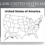 Printable Blank Us Map. Educational Map For Kids. Usa Coloring In Printable USA Map Blank