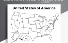 Printable Blank Us Map. Educational Map For Kids. Usa Coloring with regard to Usa Map Blank Printable