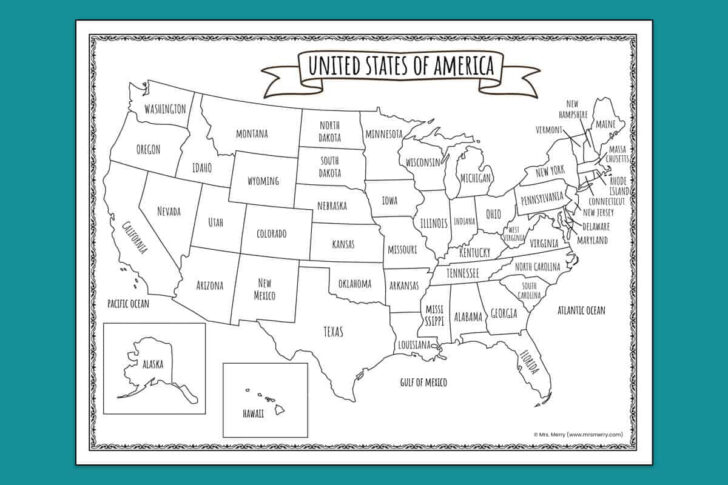 Printable USA Map For Kids